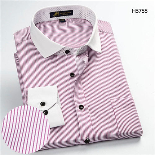 Load image into Gallery viewer, High Quality Stripe Long Sleeve Shirt #H57XX-men-wanahavit-H5755-S-wanahavit
