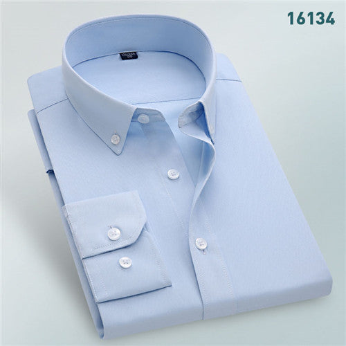 High Quality Solid Long Sleeve Shirt #161XX-men-wanahavit-16134-S-wanahavit