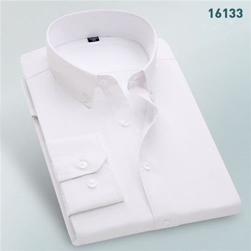 High Quality Solid Long Sleeve Shirt #161XX-men-wanahavit-16133-S-wanahavit