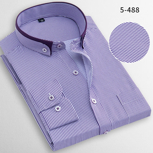 Load image into Gallery viewer, High Quality Stripe Long Sleeve Shirt #BSTXX-men-wanahavit-BST5488-M38-wanahavit
