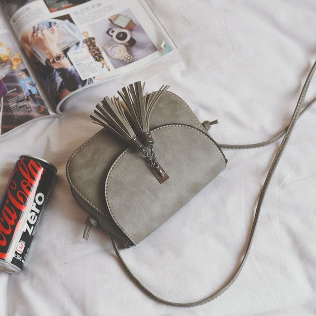 Tassel Mini Retro Flap Fashion Leather Messenger Shoulder Bag-women-wanahavit-grey-Mini(Max Length<20cm)-wanahavit