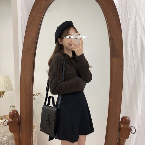 Load image into Gallery viewer, Autumn Winter Pullovers Knitted Korean Casual Slim Fit Turtleneck Sweater
