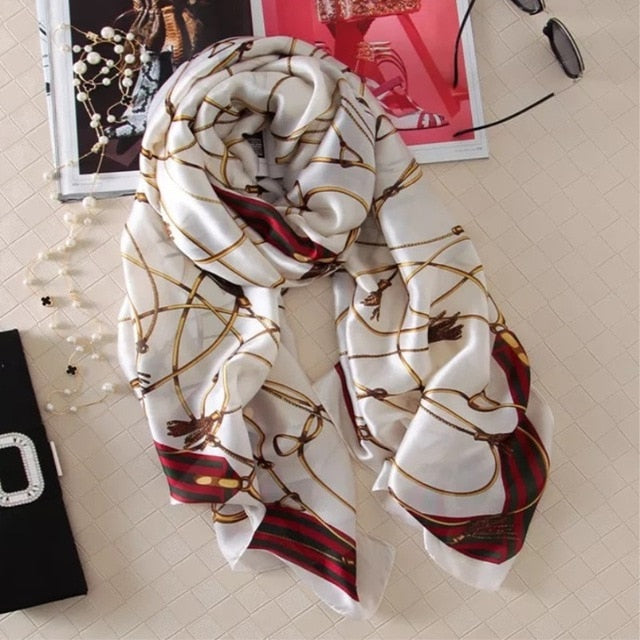 Fashion Silk Scarf Printed Bandana Shawl #LZ164