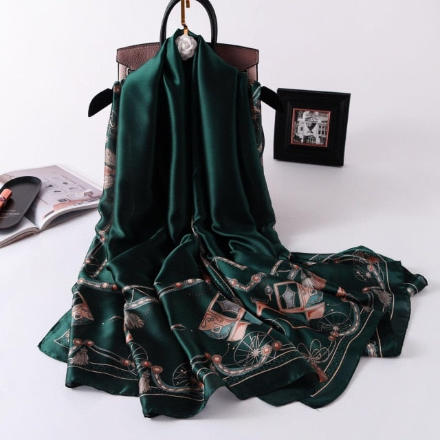 Fashion Silk Scarf Printed Bandana Shawl #LZ164