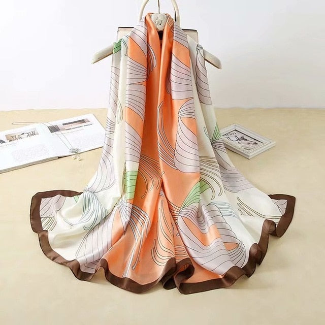Fashion Silk Scarf Printed Bandana Shawl #LZ024