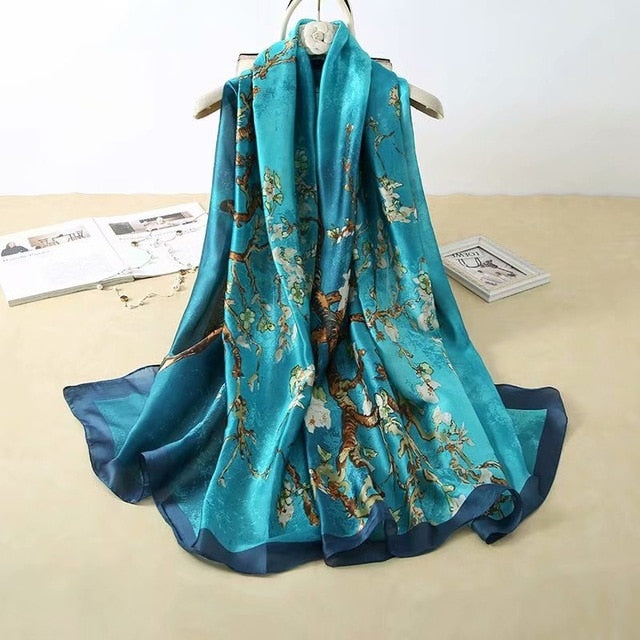 Fashion Silk Scarf Printed Bandana Shawl #LZ063
