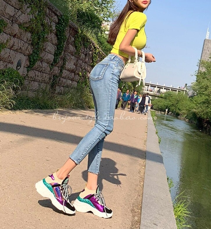 Summer Sexy Korean Style Slim Fit Short Sleeve Tees