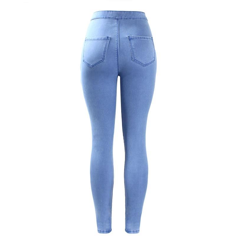High Waist Stretch Ripped Knees Distressed Skinny Pants-women-wanahavit-blue or as picture-S-wanahavit