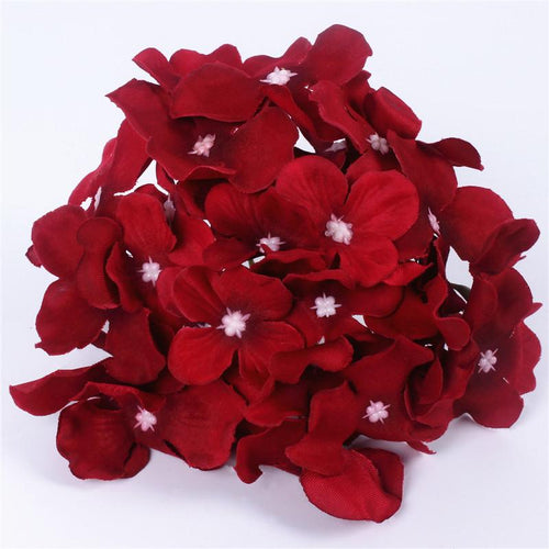Load image into Gallery viewer, 25pcs Hydrangea Silk Flower-home accent-wanahavit-deep red-wanahavit
