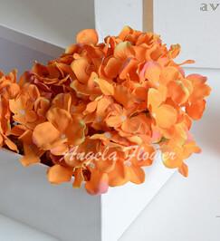25pcs Hydrangea Silk Flower-home accent-wanahavit-orange-wanahavit