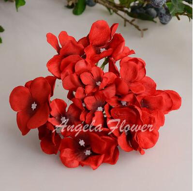 Load image into Gallery viewer, 25pcs Hydrangea Silk Flower-home accent-wanahavit-red-wanahavit
