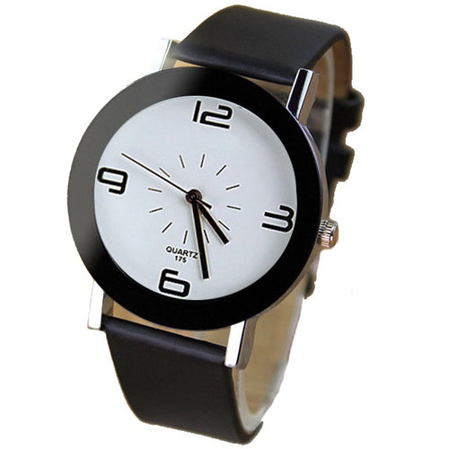 Load image into Gallery viewer, Elegant and Minimalistic Quartz Watch-unisex-wanahavit-black strap white-wanahavit
