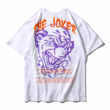 The Joker Printed Hip Hop Streetwear Loose Tees-unisex-wanahavit-orange-Asian M-wanahavit