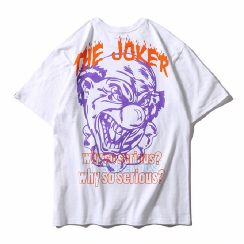 Load image into Gallery viewer, The Joker Printed Hip Hop Streetwear Loose Tees-unisex-wanahavit-white-Asian M-wanahavit
