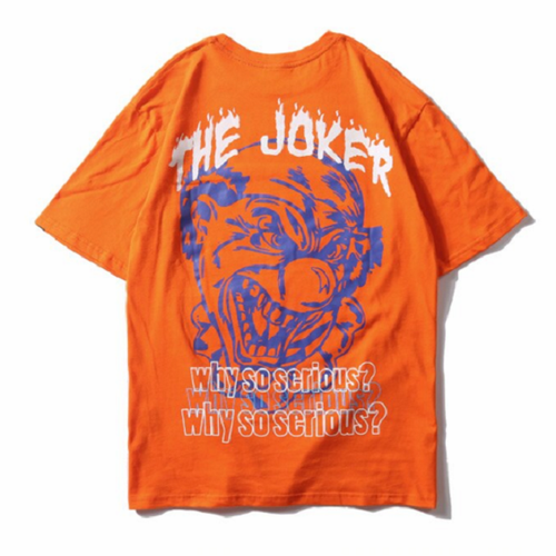 Load image into Gallery viewer, The Joker Printed Hip Hop Streetwear Loose Tees-unisex-wanahavit-orange-Asian M-wanahavit
