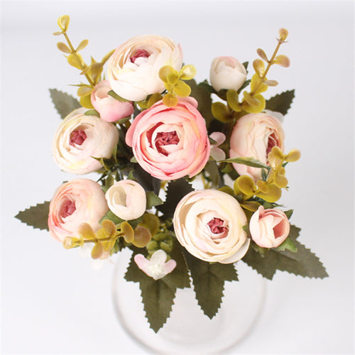 Load image into Gallery viewer, 5 Branches European Style Artificial Rose-home accent-wanahavit-light pink-wanahavit
