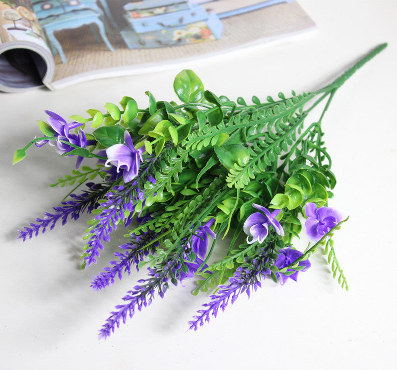 5 Heads Artificial Butterfly Lavender Bouquet-home accent-wanahavit-Blue-wanahavit