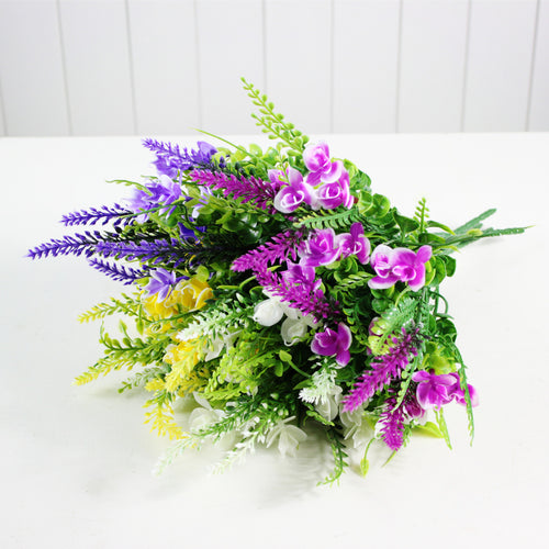 Load image into Gallery viewer, 5 Heads Artificial Butterfly Lavender Bouquet-home accent-wanahavit-Purple-wanahavit
