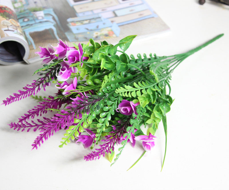 5 Heads Artificial Butterfly Lavender Bouquet-home accent-wanahavit-Purple-wanahavit