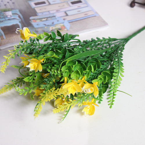 Load image into Gallery viewer, 5 Heads Artificial Butterfly Lavender Bouquet-home accent-wanahavit-Yellow-wanahavit
