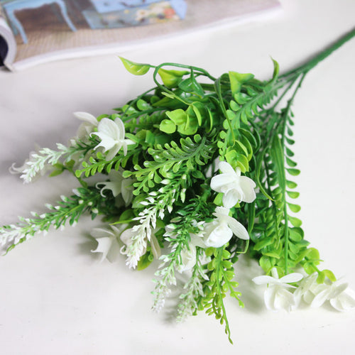 Load image into Gallery viewer, 5 Heads Artificial Butterfly Lavender Bouquet-home accent-wanahavit-White-wanahavit
