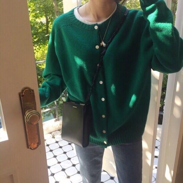 6 color Oversize Vintage Winter Knitted Christmas Cardigan
