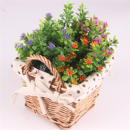 Load image into Gallery viewer, 7 Branch Artificial Green Plant Bouquet-home accent-wanahavit-Blue-wanahavit
