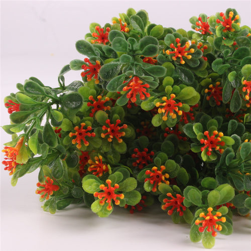 Load image into Gallery viewer, 7 Branch Artificial Green Plant Bouquet-home accent-wanahavit-Orange-wanahavit

