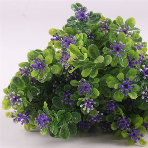 Load image into Gallery viewer, 7 Branch Artificial Green Plant Bouquet-home accent-wanahavit-Blue-wanahavit

