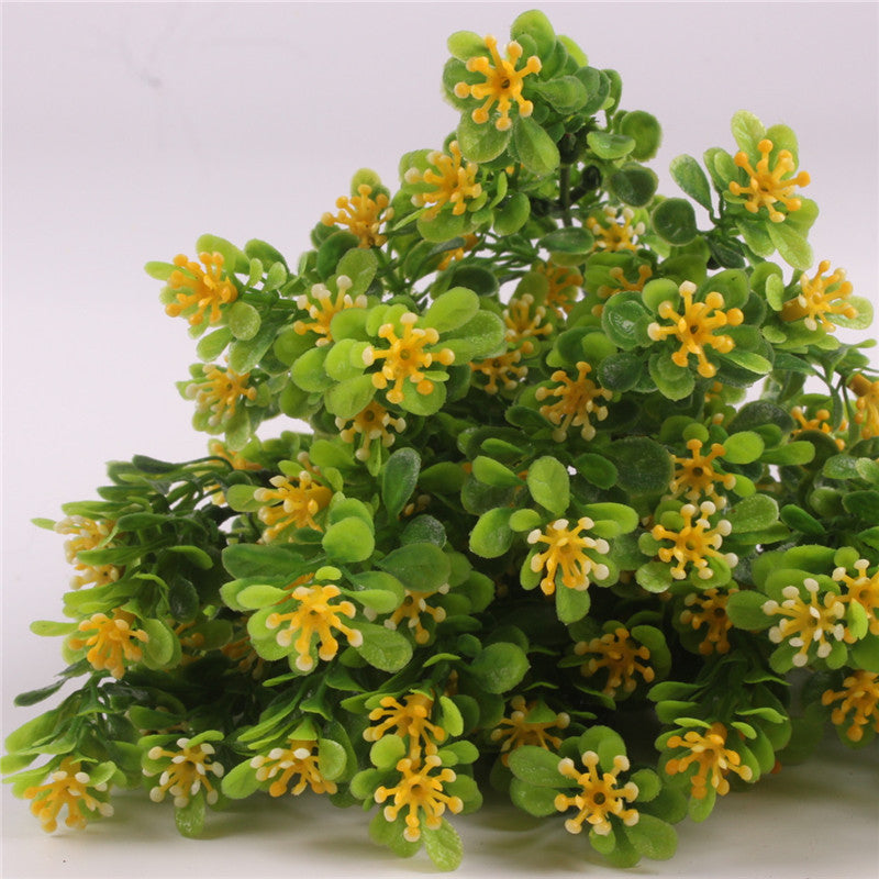 7 Branch Artificial Green Plant Bouquet-home accent-wanahavit-Yellow-wanahavit