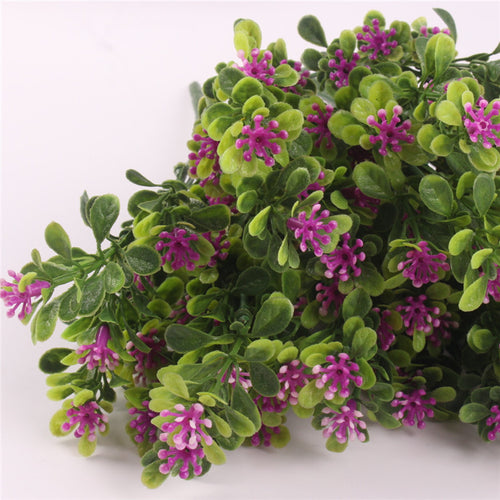 Load image into Gallery viewer, 7 Branch Artificial Green Plant Bouquet-home accent-wanahavit-Purple-wanahavit

