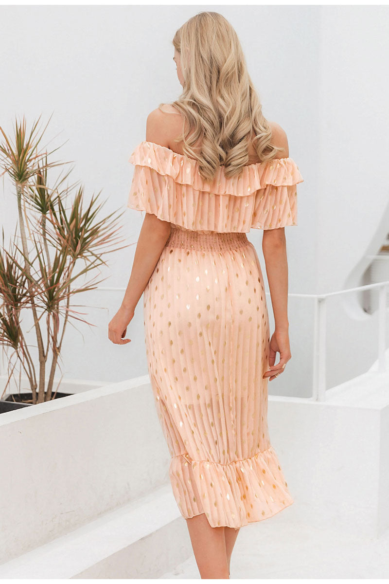 Sexy Off Shoulder Long Maxi Elegant Vintage Dot White Party Spring Summer Holiday Style Dress