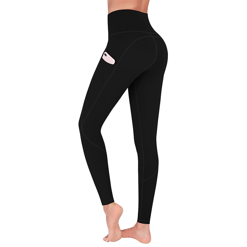 Women Yoga Pants High Waist Leggings Outwear Sports Trousers Gym Fitness Seamless Legging Push Up Tights Tummy Control
