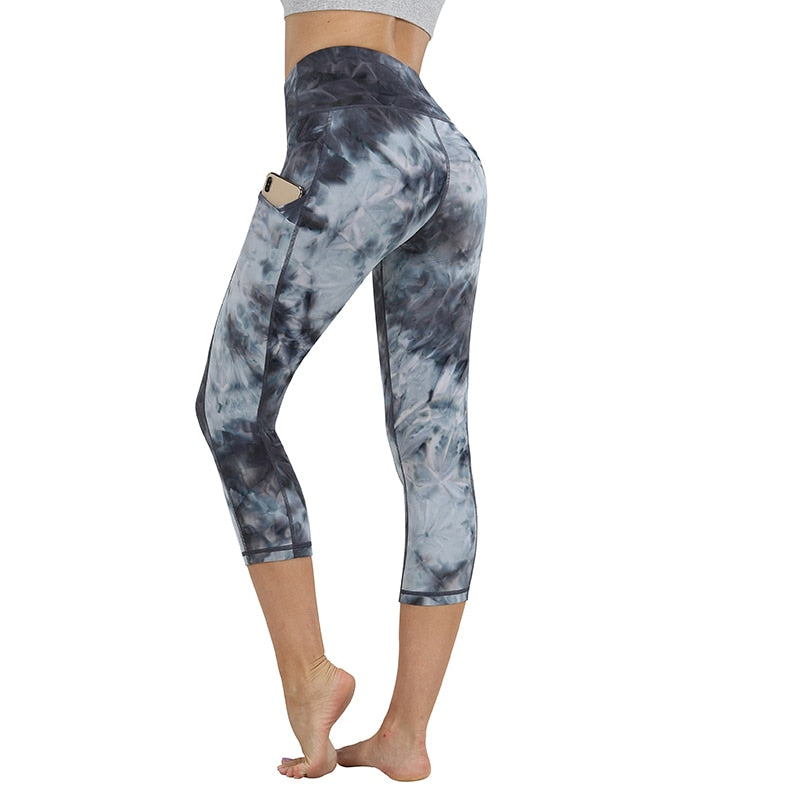 Sports Yoga Pants Women High Waisted Tummy Control Workout Running Leggings Gym Tights Bike Wear Fitness Sportswear