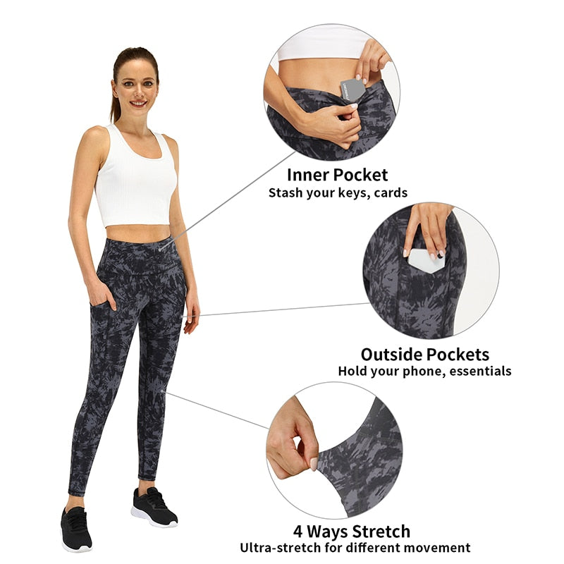 Leggings Women Yoga Pants Sports Tights Printed Fitness Legging Gym Outsports Wear High Waist Active Wear Women Workout