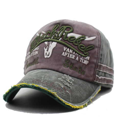 Black Rebel South State Embroid Baseball Cap-unisex-wanahavit-green coffee-wanahavit
