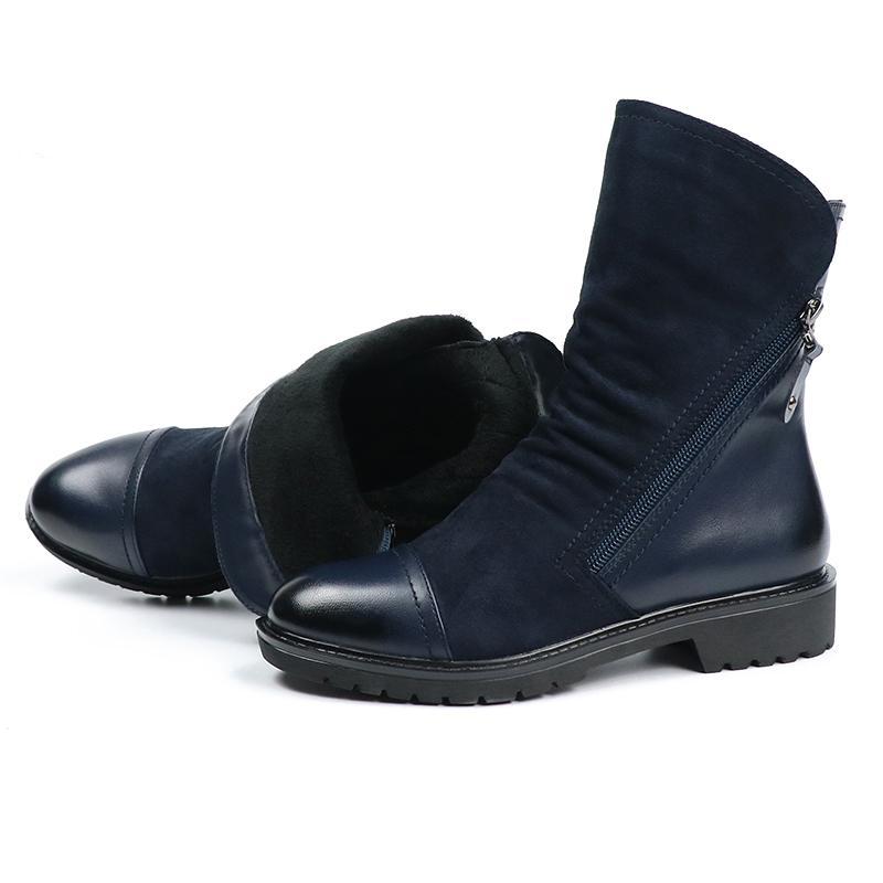Fashion Faux Suede Leather Boots-women-wanahavit-Blue-5.5-wanahavit