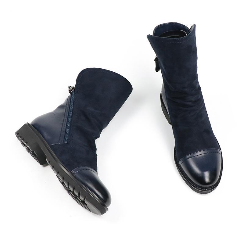 Fashion Faux Suede Leather Boots-women-wanahavit-Blue-5.5-wanahavit