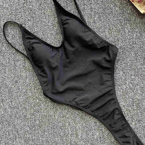 Load image into Gallery viewer, Sexy Backless Thong One Piece Swimsuit Female Bather Women Swimwear High Cut Bathing Suit Swim Beach Lady Monokini V1574
