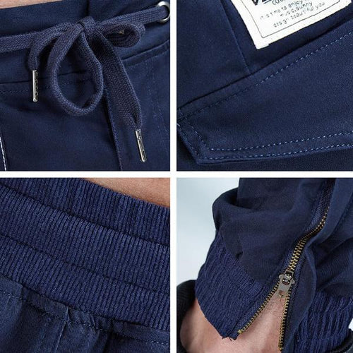 Load image into Gallery viewer, Designer Pocket Cotton Jogger Pants-men fashion &amp; fitness-wanahavit-DarkBlue-28-wanahavit
