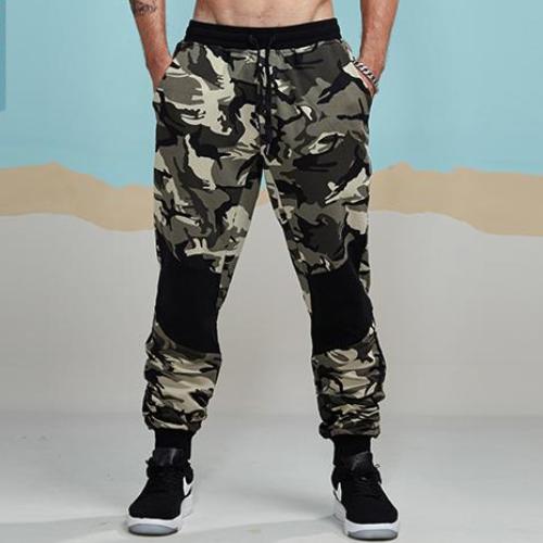 Camouflage Knee Patched Jogger Pants-men fashion & fitness-wanahavit-Camouflage-S-wanahavit
