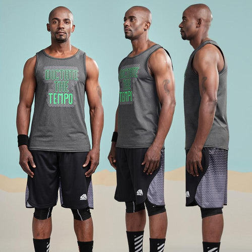 Load image into Gallery viewer, Dictate the Tempo Printed Tank Tops-men fashion &amp; fitness-wanahavit-Gray-M-wanahavit
