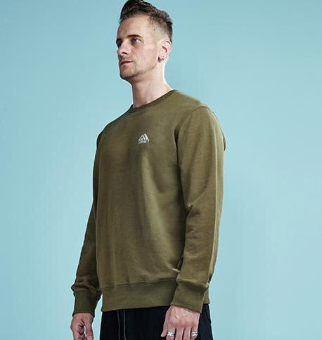 Solid Colored Long Sleeve Sweatshirt-men fashion & fitness-wanahavit-Armygreen-M-wanahavit