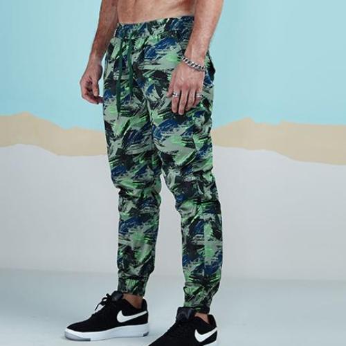 Load image into Gallery viewer, Camouflage Cotton Twill Tapered Jogger Pants-men fashion &amp; fitness-wanahavit-Green-28-wanahavit

