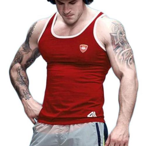 Load image into Gallery viewer, Cotton Slim Fitted Solid Color Tank Tops-men fashion &amp; fitness-wanahavit-Red-M-wanahavit
