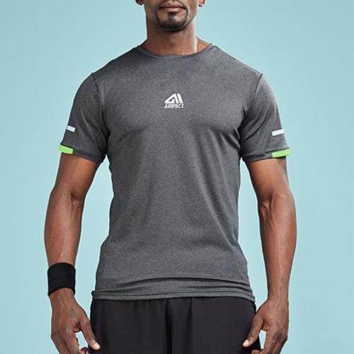 Sleeve Stripe Color Accent Compression Shirt-men fitness-wanahavit-Gray-L-wanahavit