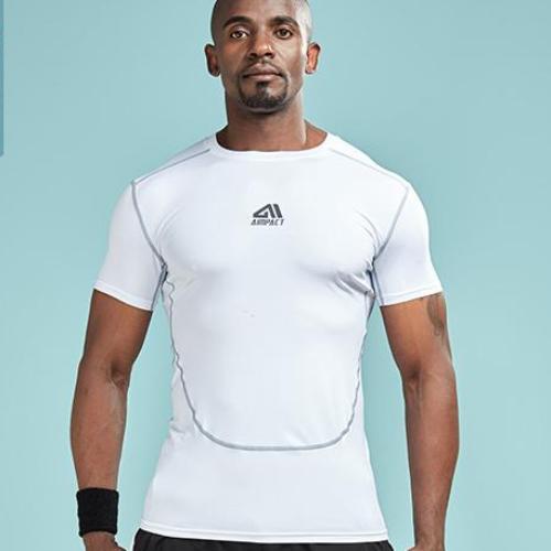Load image into Gallery viewer, Quick Dry Solid Color Outlined Compression Shirt-men fitness-wanahavit-White-S-wanahavit
