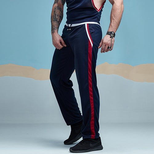 Single Striped Jersey Jogger Pants-men fashion & fitness-wanahavit-RoyalBlue-L-wanahavit