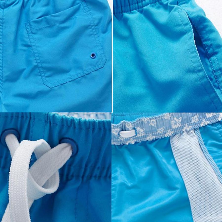 Solid Color Quick Dry Board Shorts-men fitness-wanahavit-Blue-L-wanahavit
