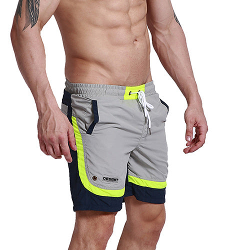 Load image into Gallery viewer, Patchwork Color Accented Quick Dry Shorts-men fashion &amp; fitness-wanahavit-Gray-M-wanahavit
